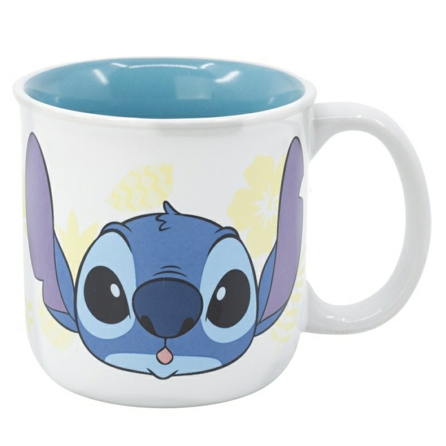 Best Stitch Taza Ceramica Desayuno 400 Ml Stitch Palms En Caja Regalo