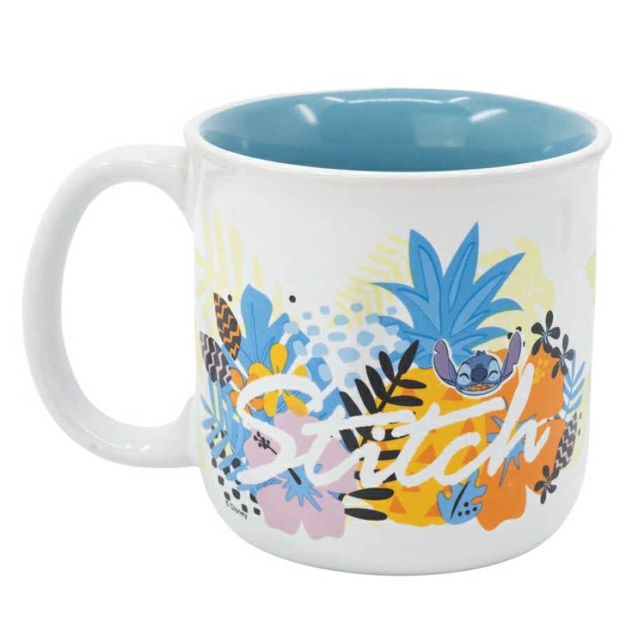 Best Stitch Taza Ceramica Desayuno 400 Ml Stitch Palms En Caja Regalo