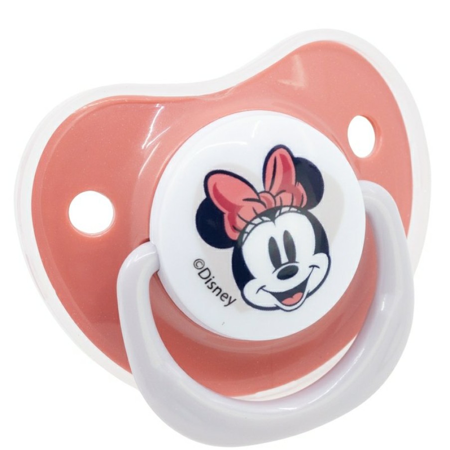 Hot Minnie Mouse Set 2 Chupetes Tetina Anatomica Silicona 0 A 6 M Con Funda Minnie Mouse Heart Full