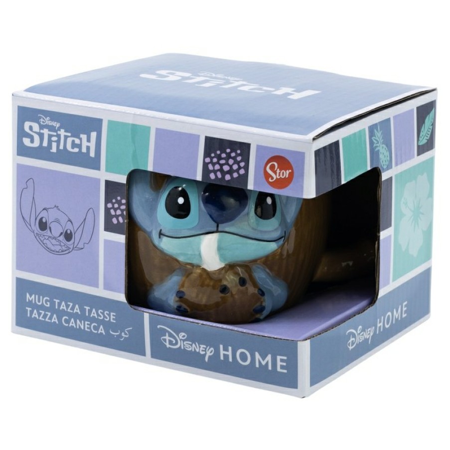 Best Stitch Taza Ceramica 3D 420 Ml En Caja Regalo Stitch Coconut