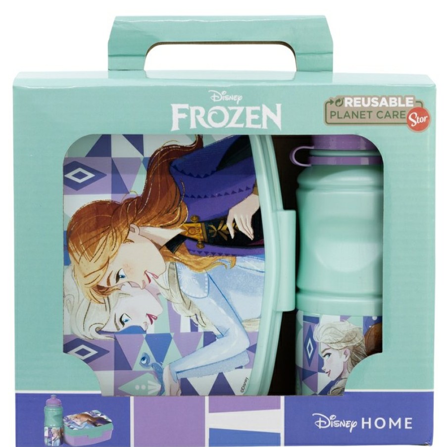 Wholesale Frozen Set Vuelta Al Cole En Caja Regalo (Botella Sport Easy Hold 380 Ml Y Sandwichera Rectangular) Frozen Ice Magic