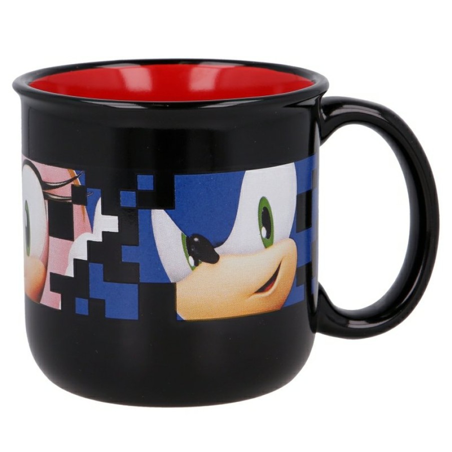 Hot Sonic Taza Ceramica Desayuno 400 Ml En Caja Regalo Sonic