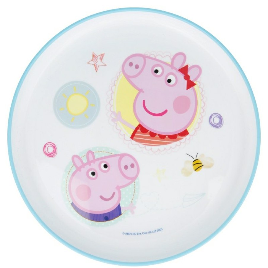 Hot Peppa Pig Plato Antideslizante Premium Bicolor Peppa Pig Core