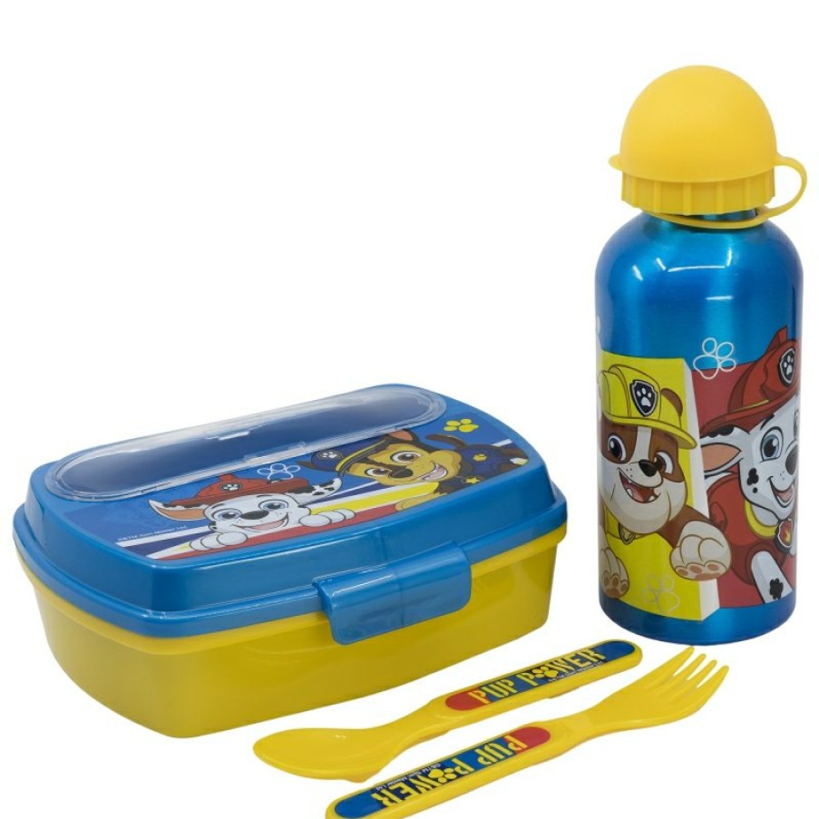 Online Patrulla Canina Set Urban Vuelta Al Cole 4 Pcs (Botella Aluminio 400 Ml Y Sandwichera Con Cubiertos) Paw Patrol Pup Power