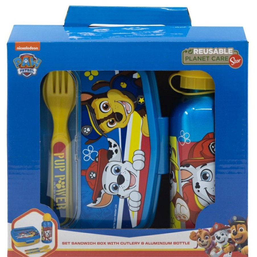 Online Patrulla Canina Set Urban Vuelta Al Cole 4 Pcs (Botella Aluminio 400 Ml Y Sandwichera Con Cubiertos) Paw Patrol Pup Power