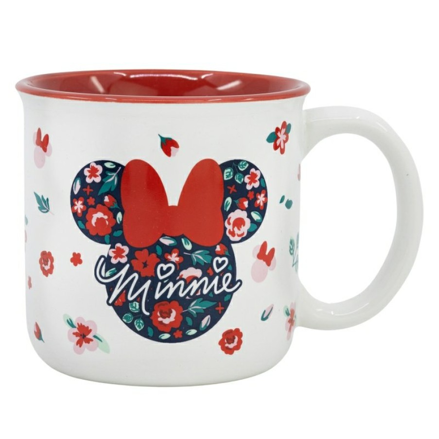 Hot Minnie Mouse Taza Ceramica Desayuno 400 Ml En Caja Regalo Minnie Mouse Gardening