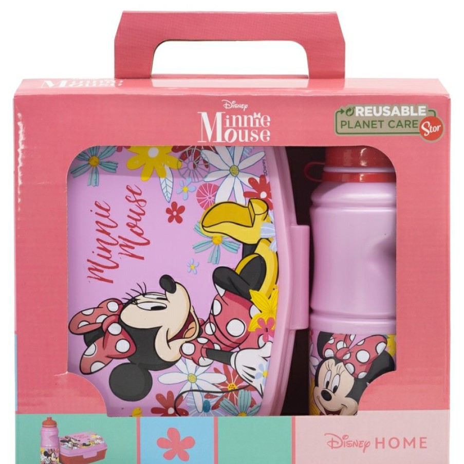 Online Minnie Mouse Set Vuelta Al Cole En Caja Regalo (Botella Sport Easy Hold 380 Ml Y Sandwichera Rectangular) Minnie Mouse Spring Look