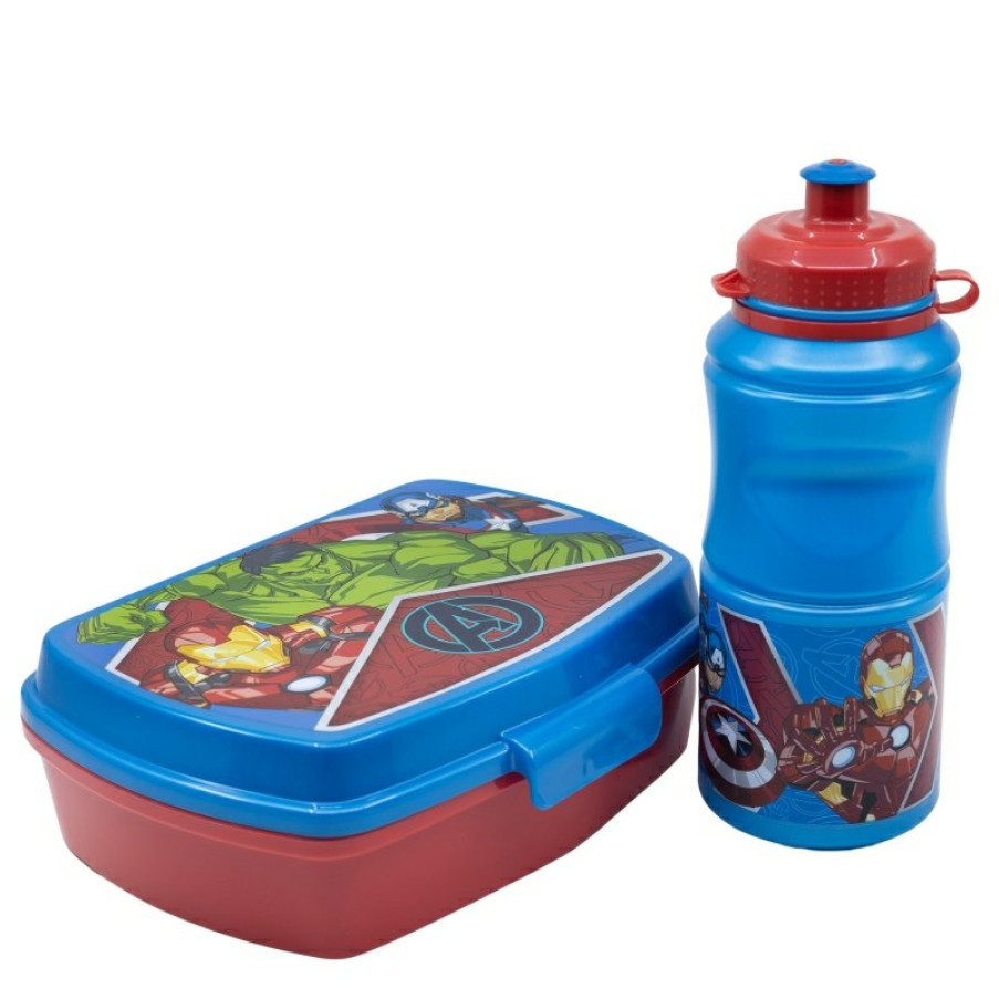 Clearance Avengers Set Vuelta Al Cole En Caja Regalo (Botella Sport Easy Hold 380 Ml Y Sandwichera Rectangular) Avengers Heraldic Army