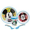 Online MicOnline Mouse Set 5 Pcs Antideslizante Premium Bicolor (Plato, Cuenco, Vaso 260 Ml Y Cubiertos) En Caja Mickey Mouse Fun-Tastic