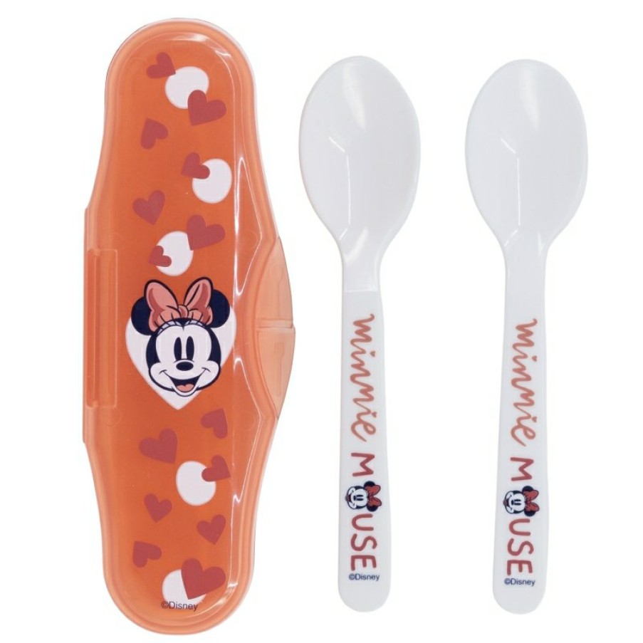 Wholesale Minnie Mouse Estuche Toddler 2 Cucharas Pp Minnie Mouse Heart Full