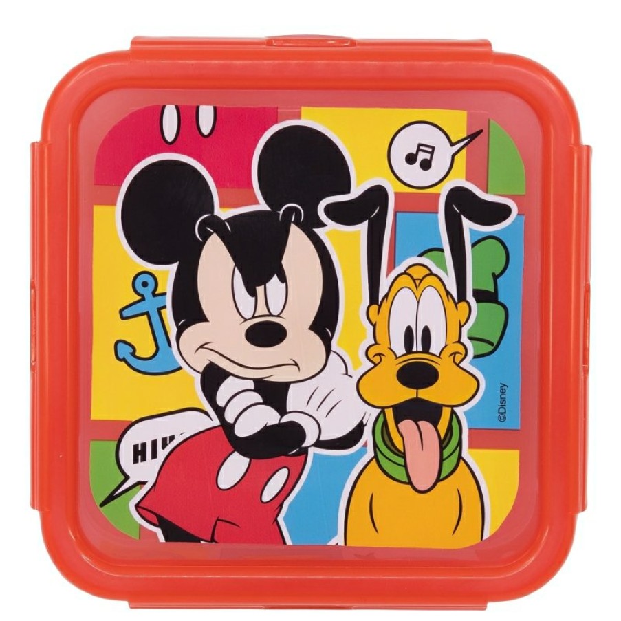 Hot MicHot Mouse Recipiente Cuadrado 500 Ml Mickey Mouse Better Together