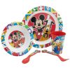 New MicNew Mouse Set Micro 5 Pcs (Plato, Cuenco, Vaso 260 Ml Y Cubiertos) Mickey Mouse Better Together