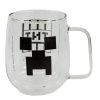 Hot Minecraft Taza De Cristal De Doble Pared 290 Ml Minecraft Young Adult