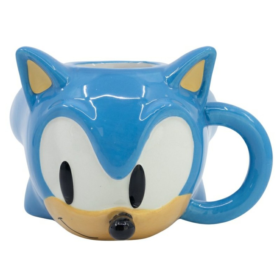 Hot Sonic Taza Ceramica 3D En Caja De Regalo Sonic Head