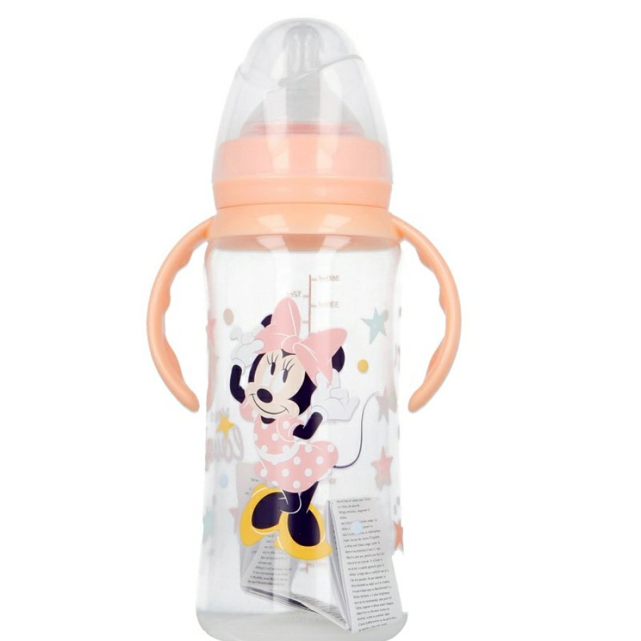 New Minnie Mouse Biberon Cuello Ancho 360 Ml Tetina Silicona 3 Posiciones Con Asas Minnie Indigo Dreams