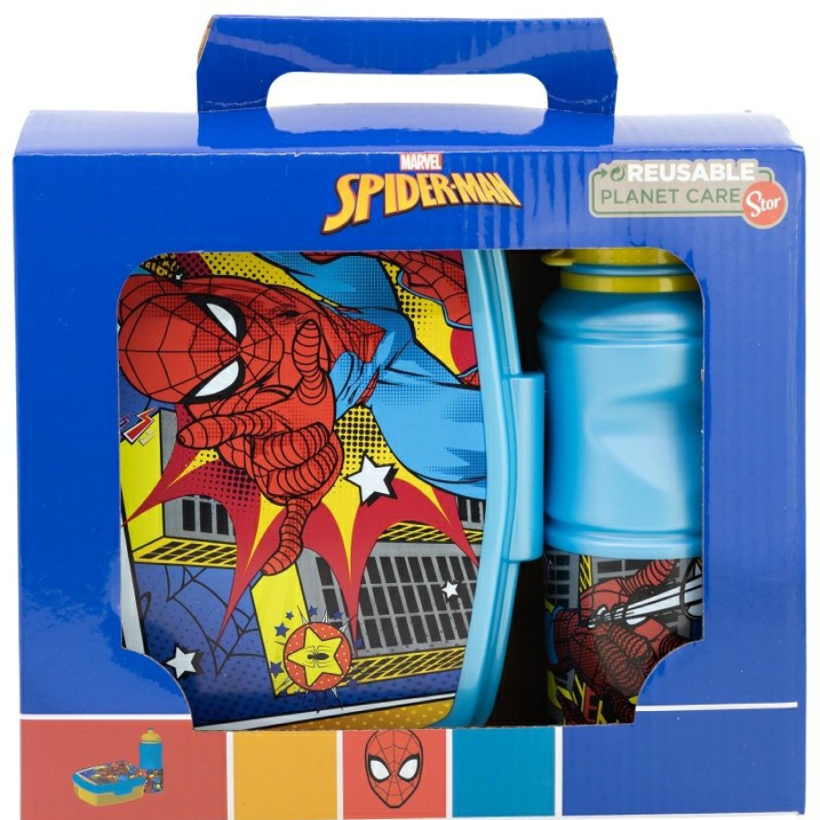 Online Spider-Man Set Vuelta Al Cole En Caja Regalo (Botella Sport Easy Hold 380 Ml Y Sandwichera Rectangular) Spiderman Arachnid Grid