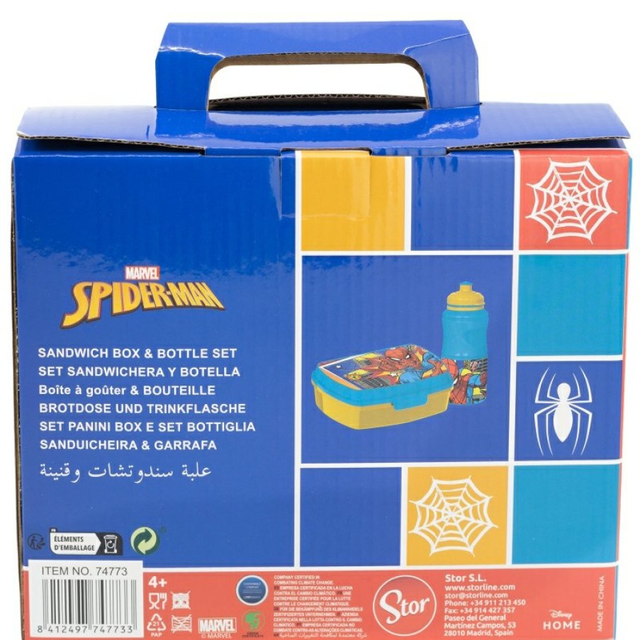 Online Spider-Man Set Vuelta Al Cole En Caja Regalo (Botella Sport Easy Hold 380 Ml Y Sandwichera Rectangular) Spiderman Arachnid Grid