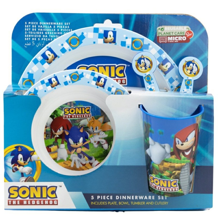 Best Sonic Set Micro 5 Pcs (Plato, Cuenco, Vaso 260 Ml Y Cubiertos) Sonic