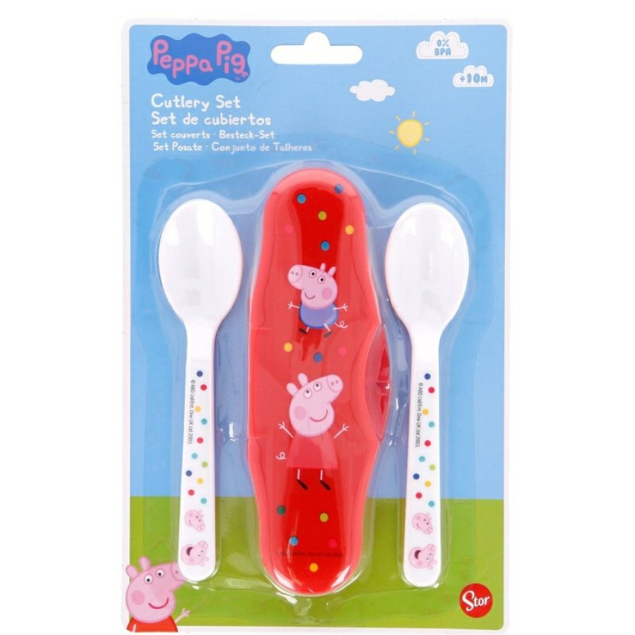 New Peppa Pig Estuche Toddler 2 Cucharas Pp Peppa Pig Little One