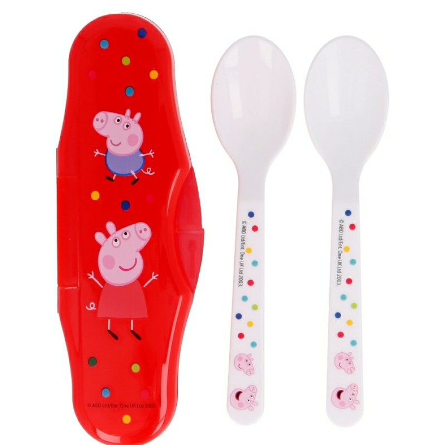 New Peppa Pig Estuche Toddler 2 Cucharas Pp Peppa Pig Little One