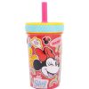 Hot Minnie Mouse Vaso Pp Antivuelco Con Pajita De Silicona 370 Ml Minnie Mouse Flower Power