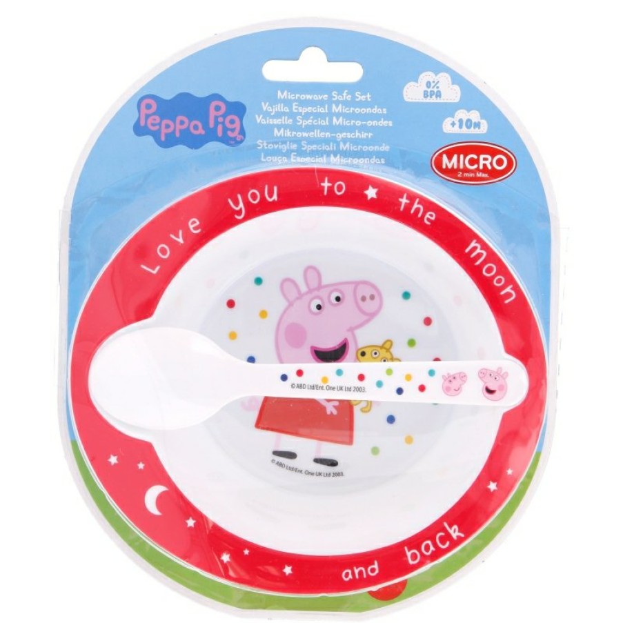 Hot Peppa Pig Set Micro Toddler 2 Pcs (Cuenco Y Cuchara) Peppa Pig Little One