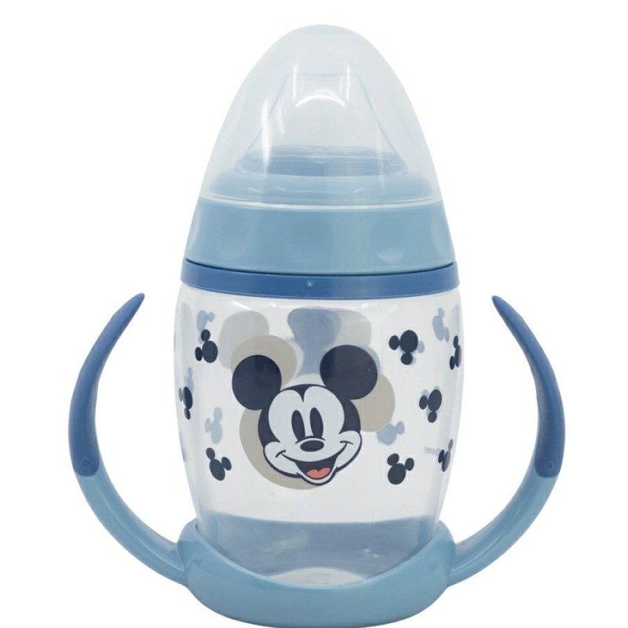 New MicNew Mouse Taza Entrenamiento Fancy 270 Ml Con Boquilla De Silicona Mickey Mouse Full Of Smiles