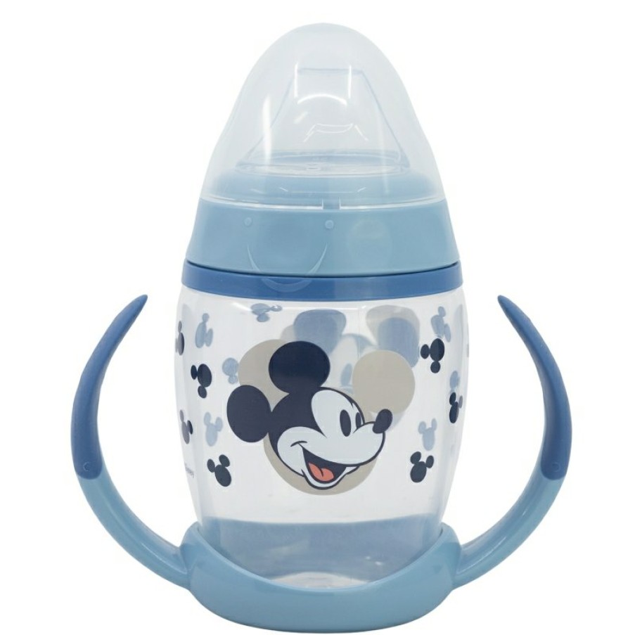 New MicNew Mouse Taza Entrenamiento Fancy 270 Ml Con Boquilla De Silicona Mickey Mouse Full Of Smiles