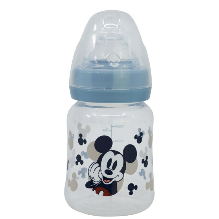 Wholesale MicWholesale Mouse Biberon Cuello Ancho 150 Ml Tetina Silicona 3 Posiciones Mickey Mouse Full Of Smiles