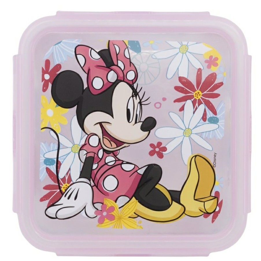 New Minnie Mouse Recipiente Cuadrado 500 Ml Minnie Mouse Spring Look