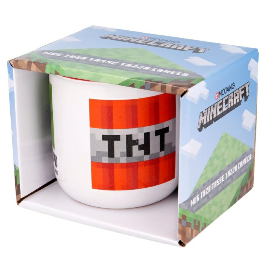 Hot Minecraft Taza Ceramica Desayuno 400 Ml En Caja Regalo Minecraft